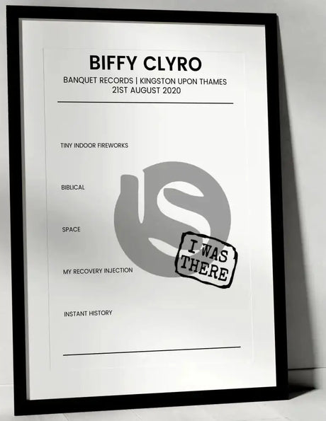 Biffy Clyro 21st August 2020 Banquet Records Kingston upon Thames - I Was There - Setlist