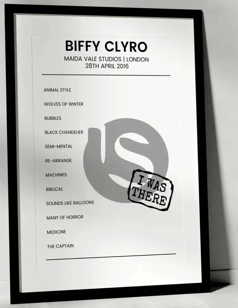 Biffy Clyro 28th April 2016 Maida Vale Studios London - I Was There - Setlist