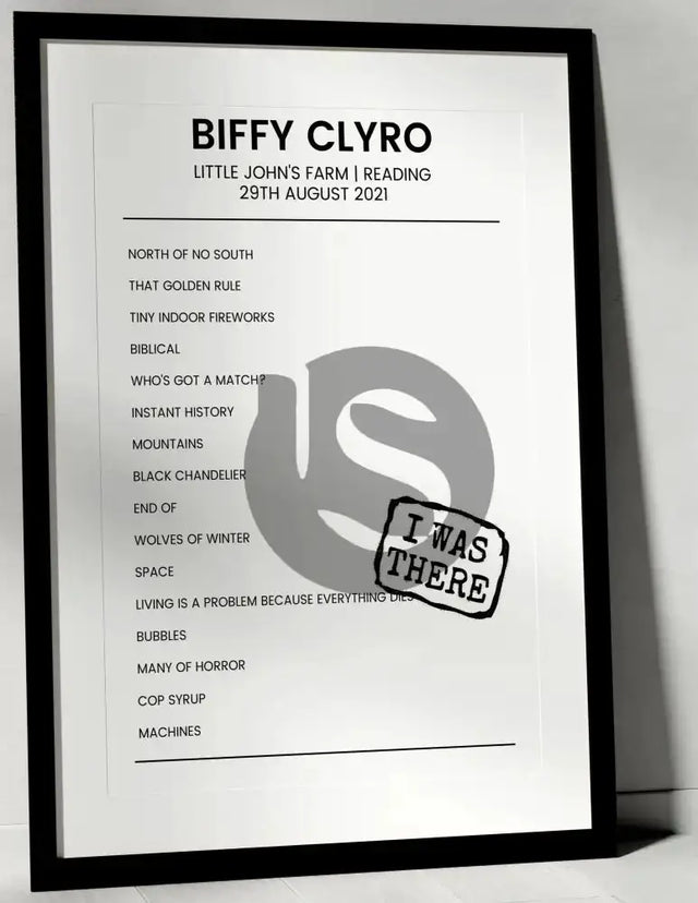 Biffy Clyro 29th August 2021 Little John's Farm Reading - I Was There - Setlist