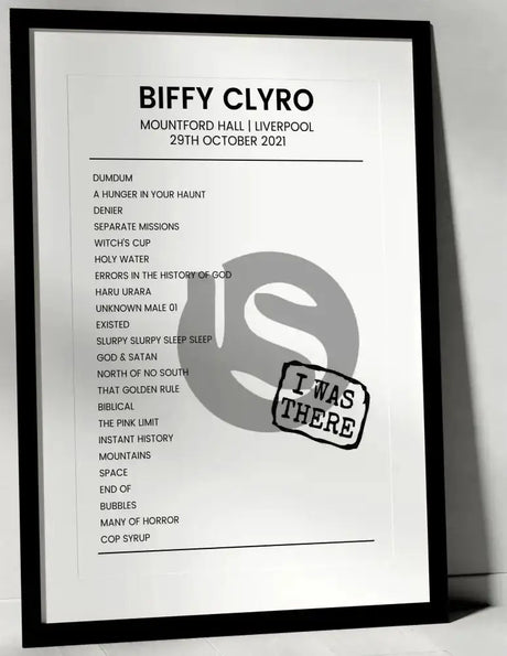 Biffy Clyro 29th October 2021 Mountford Hall Liverpool - I Was There - Setlist