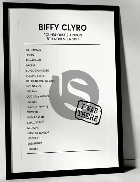 Biffy Clyro 8th November 2017 Roundhouse London - I Was There - Setlist