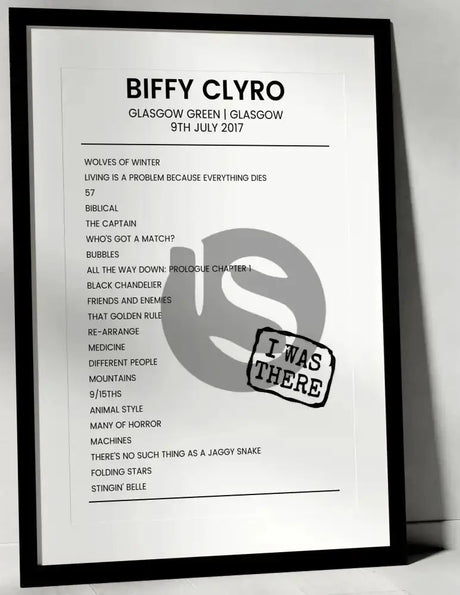 Biffy Clyro 9th July 2017 Glasgow Green Glasgow - I Was There - Setlist