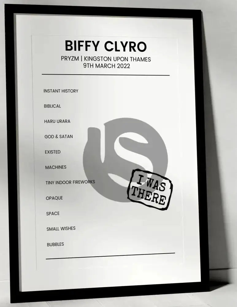 Biffy Clyro 9th March 2022 PRYZM Kingston upon Thames - I Was There - Setlist