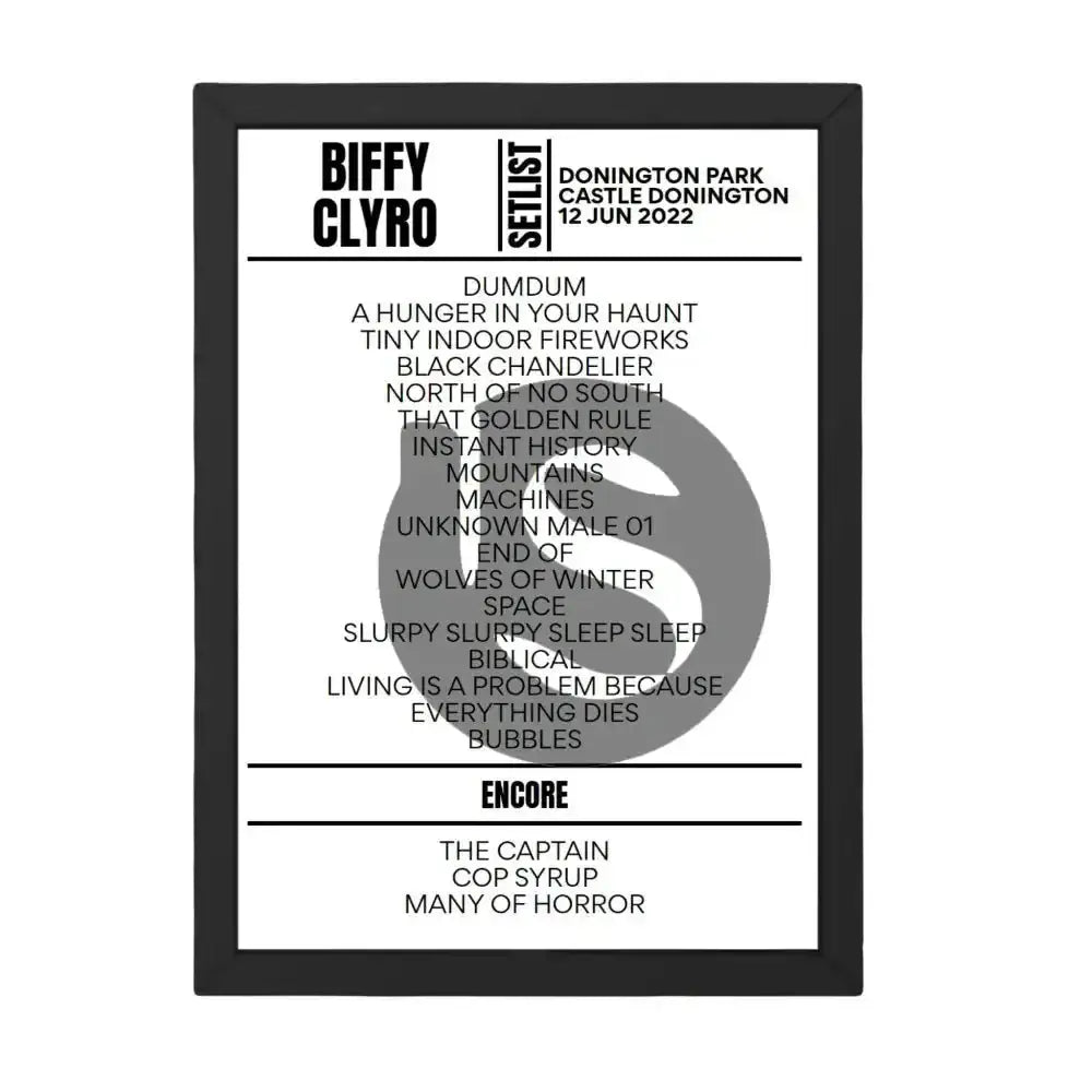 Biffy Clyro Download Festival 2022 Replica Setlist - Setlist