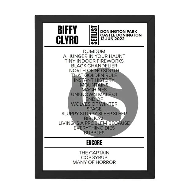 Biffy Clyro Download Festival 2022 Replica Setlist - Setlist