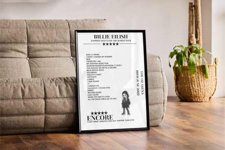 Billie Eilish 10th June 2022 The O2 Arena London Setlist Poster - Setlist