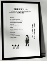 Billie Eilish 24th August 2019 Little John's Farm Reading Setlist Poster - Setlist