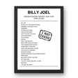 Billy Joel April 25, 2023 Madison Square Garden New York Setlist Poster - Setlist