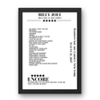 Billy Joel August 21, 2017 Madison Square Garden New York Setlist Poster - Setlist