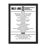 Billy Joel London November 05, 2013 Setlist Poster - Setlist