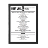 Billy Joel Madison Square Garden New York January 11, 2024 Setlist Poster - Setlist