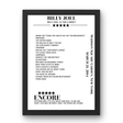 Billy Joel March 21, 2014 Madison Square Garden New York Setlist Poster - Setlist