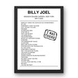 Billy Joel May 05, 2023 Madison Square Garden New York Setlist Poster - Setlist