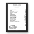 Billy Joel May 09, 2014 Madison Square Garden New York Setlist Poster - Setlist