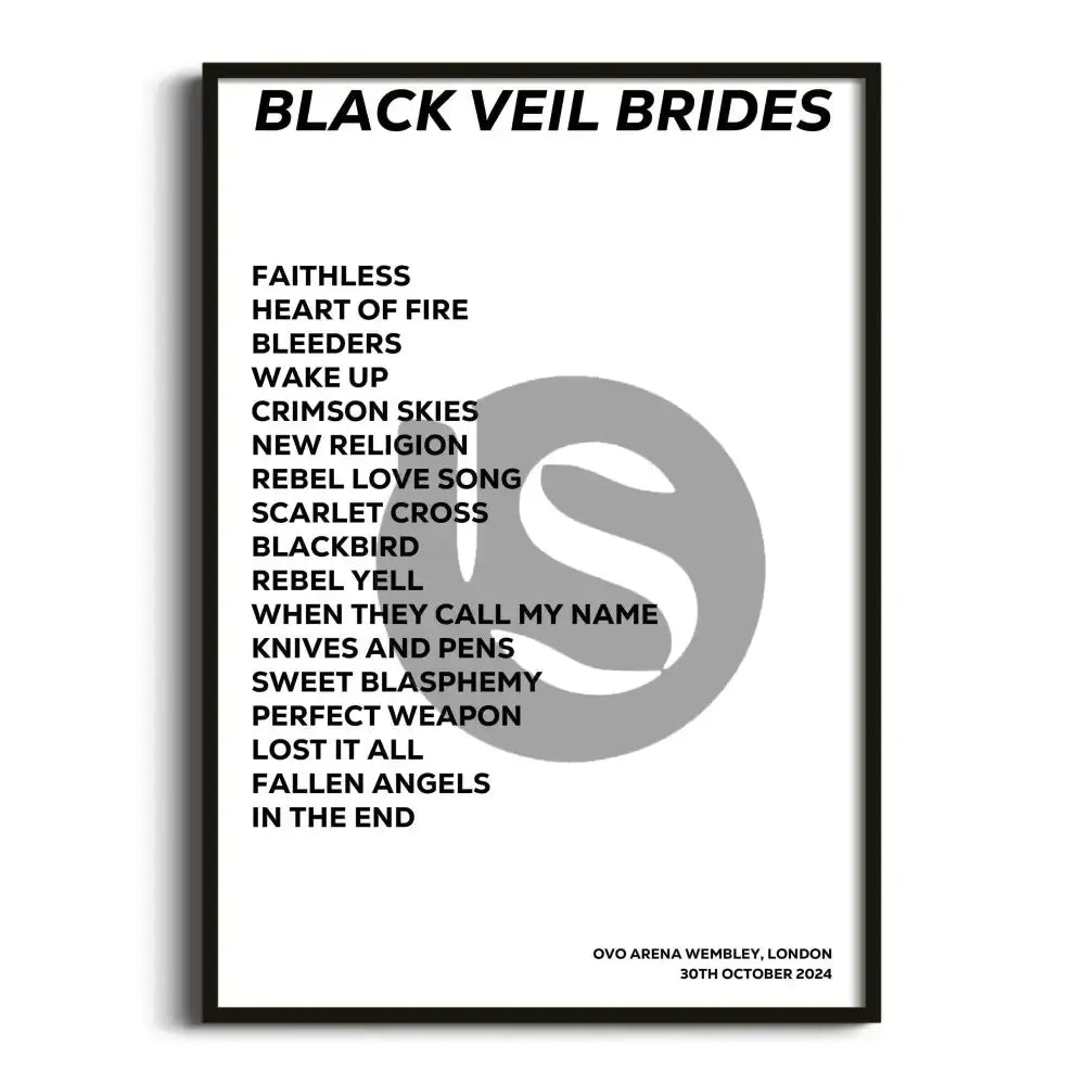 Black Veil Brides London 30th October 2024 - Gig Setlist - Setlist