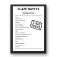 Blaze Bayley September 14, 2024 Limelight 2 Belfast Setlist Poster - Setlist