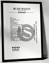 Blaze Bayley September 21, 2024 The Underworld London Setlist Poster - Setlist