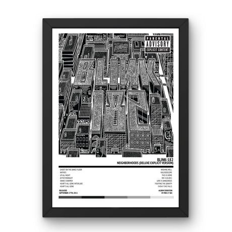 blink - 182 - Neighborhoods (Deluxe Explicit Version) (2011) Poster - Setlist