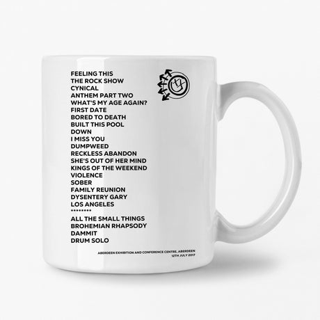 blink‐182 Aberdeen 12th July 2017 Setlist Mug - Setlist