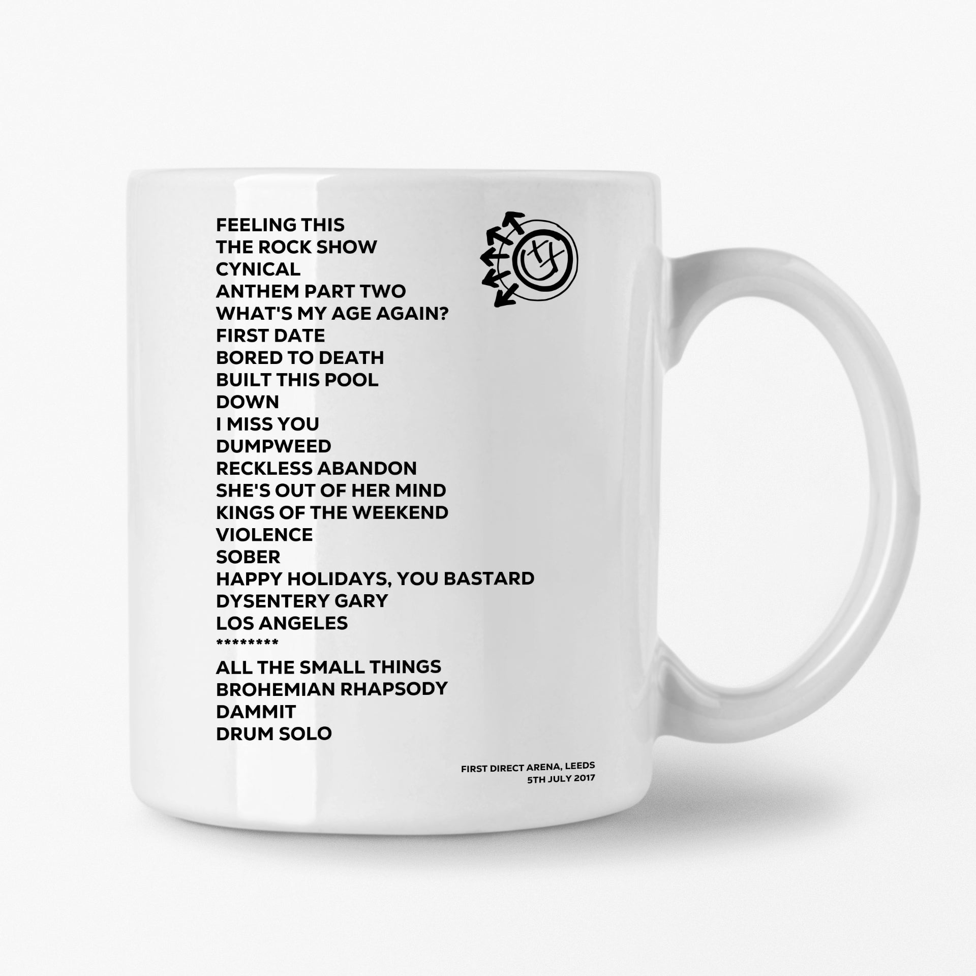 blink‐182 Leeds 5th July 2017 Setlist Mug - Setlist