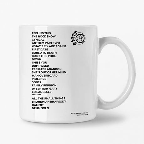 blink‐182 London 19th July 2017 Setlist Mug - Setlist