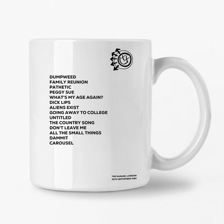 blink‐182 London 30th September 1999 Setlist Mug - Setlist