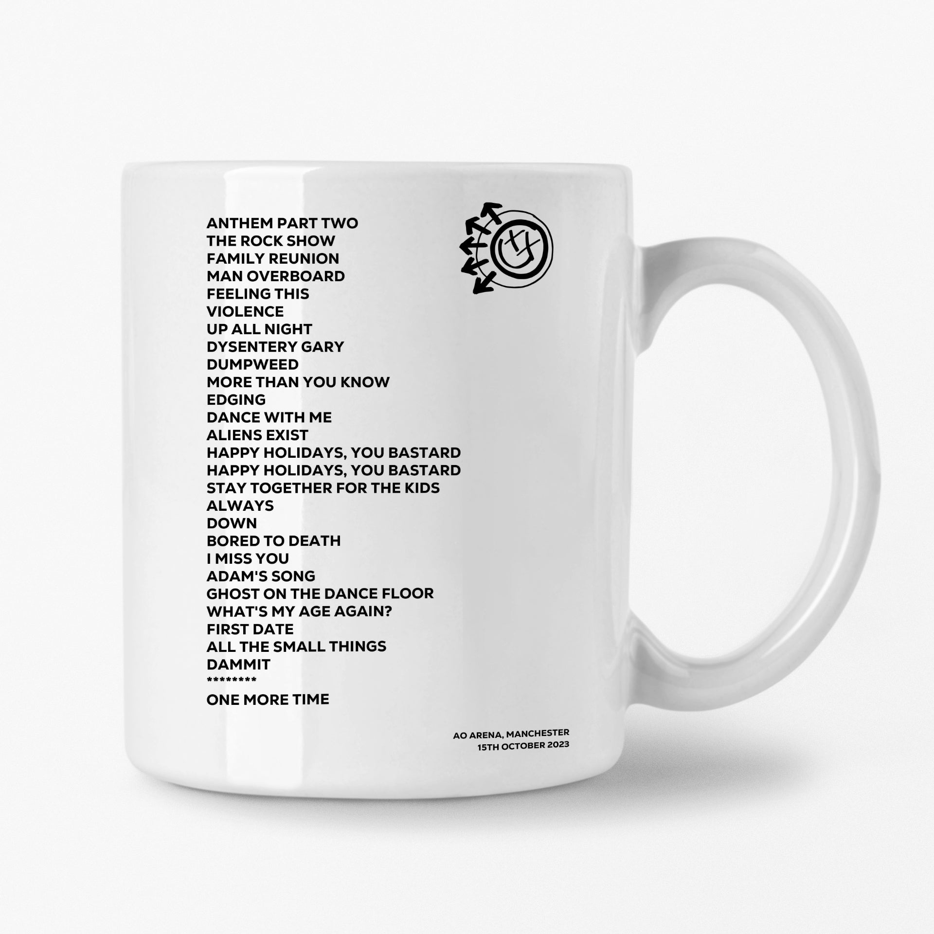 blink‐182 Manchester 15th October 2023 Setlist Mug - Setlist