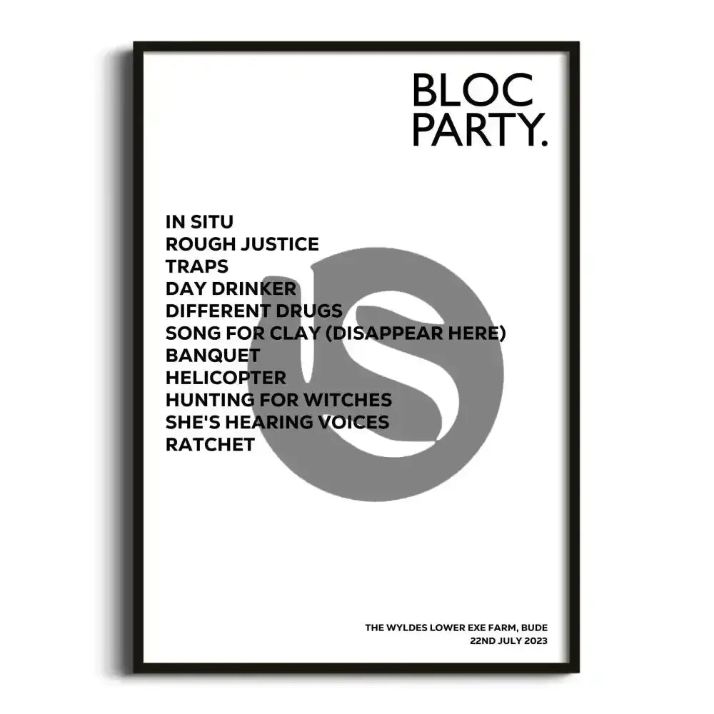 Bloc Party Bude 22nd July 2023 - Gig Setlist - Setlist