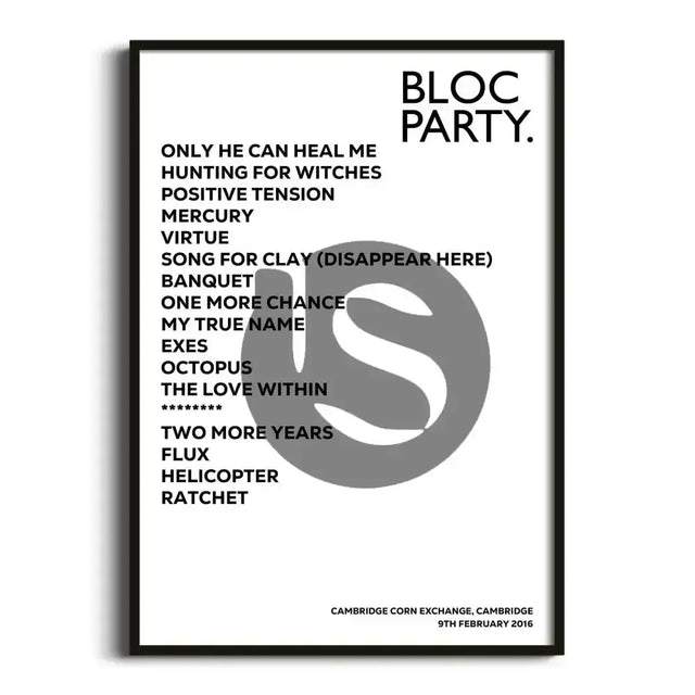 Bloc Party Cambridge 9th February 2016 - Gig Setlist - Setlist