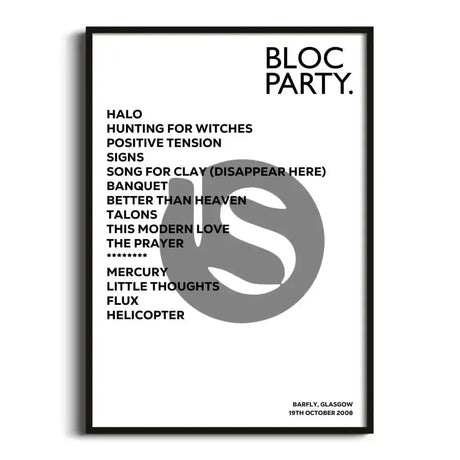 Bloc Party Glasgow 19th October 2008 - Gig Setlist - Setlist