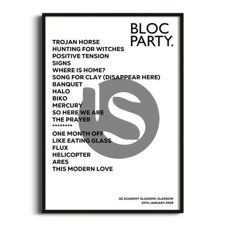 Bloc Party Glasgow 25th January 2009 - Gig Setlist - Setlist