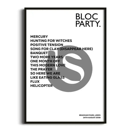 Bloc Party Leeds 24th August 2008 - Gig Setlist - Setlist