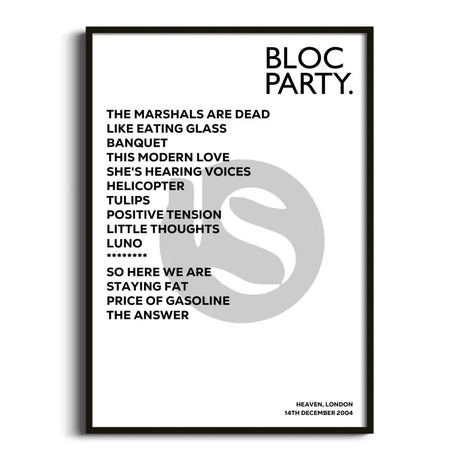 Bloc Party London 14th December 2004 - Gig Setlist - Setlist