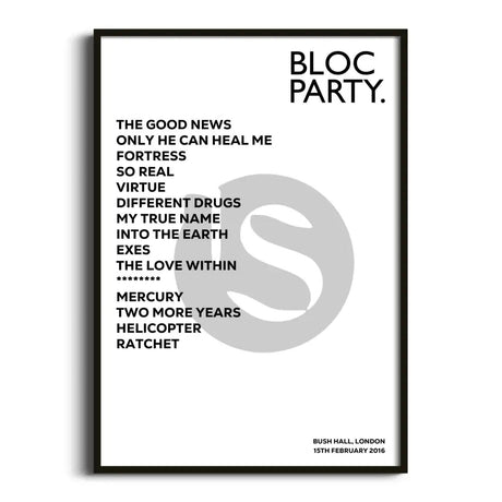 Bloc Party London 15th February 2016 - Gig Setlist - Setlist