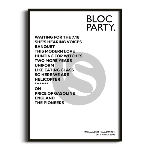 Bloc Party London 29th March 2006 - Gig Setlist - Setlist