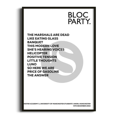 Bloc Party Manchester 13th December 2004 - Gig Setlist - Setlist