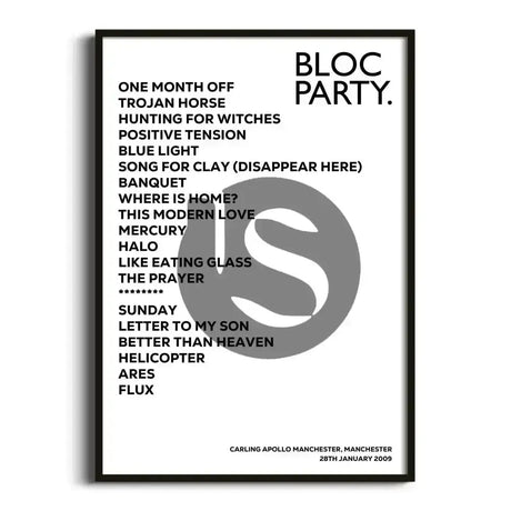 Bloc Party Manchester 28th January 2009 - Gig Setlist - Setlist