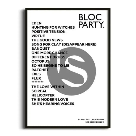 Bloc Party Manchester 3rd December 2015 - Gig Setlist - Setlist