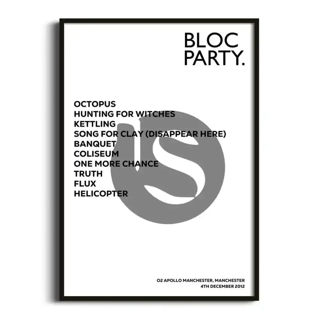 Bloc Party Manchester 4th December 2012 - Gig Setlist - Setlist