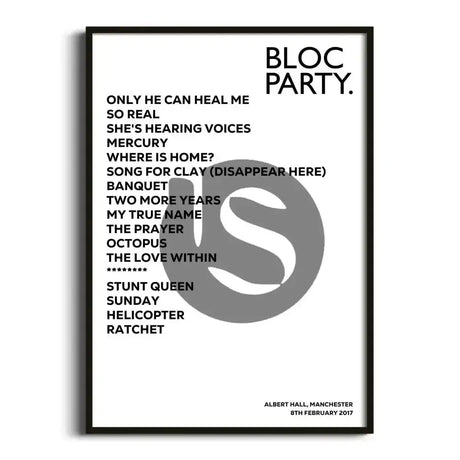 Bloc Party Manchester 8th February 2017 - Gig Setlist - Setlist