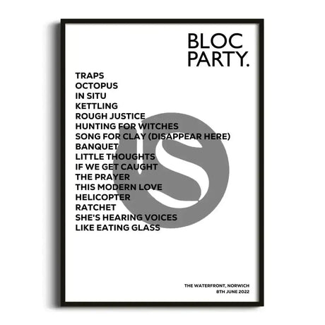 Bloc Party Norwich 8th June 2022 - Gig Setlist - Setlist