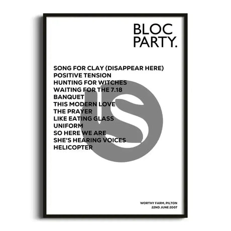 Bloc Party Pilton 22nd June 2007 - Gig Setlist - Setlist