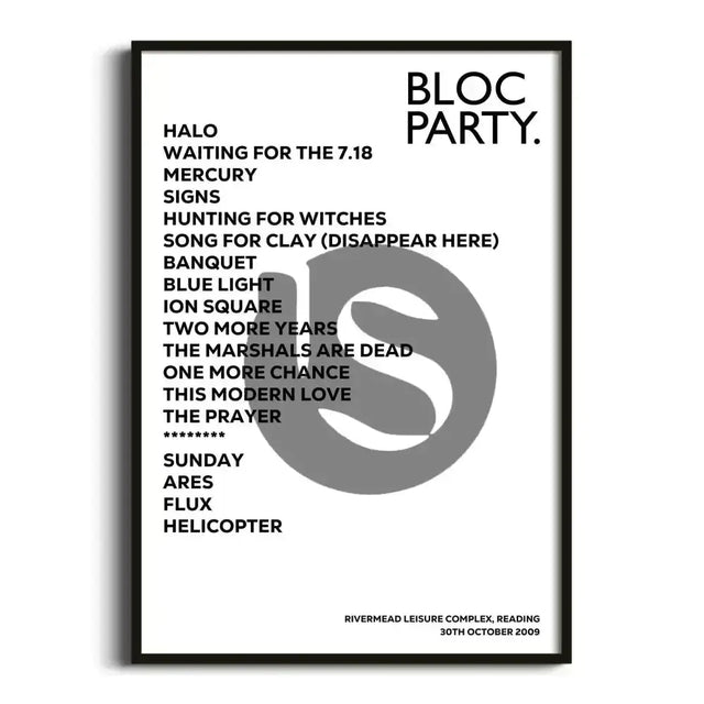 Bloc Party Reading 30th October 2009 - Gig Setlist - Setlist