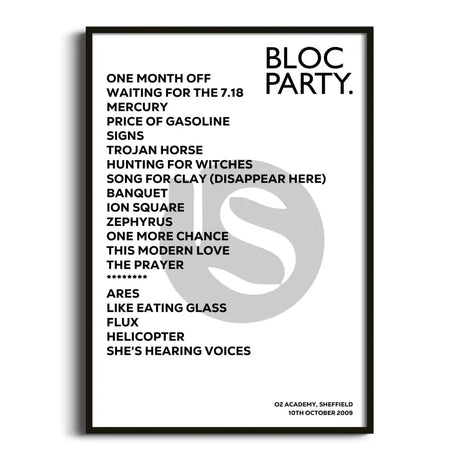 Bloc Party Sheffield 10th October 2009 - Gig Setlist - Setlist