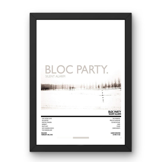 Bloc Party - Silent Alarm (2005) Poster - Setlist