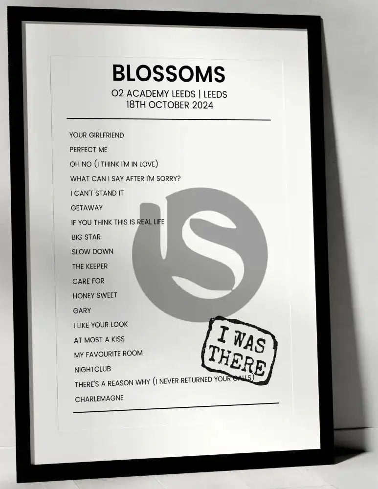 Blossoms 18th October 2024 O2 Academy Leeds Leeds - I Was There - Setlist