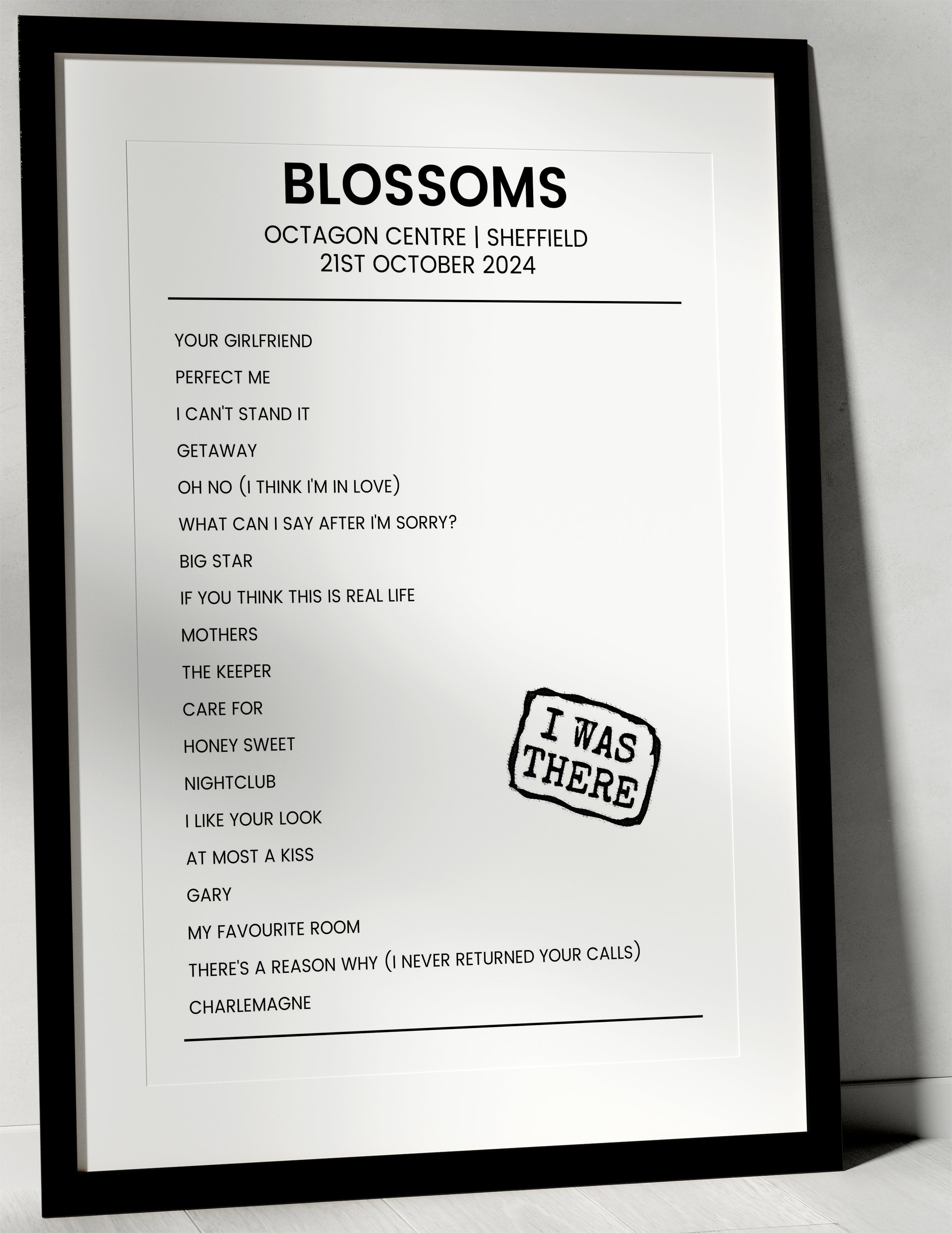 Blossoms 21st October 2024 Octagon Centre Sheffield - I Was There - Setlist