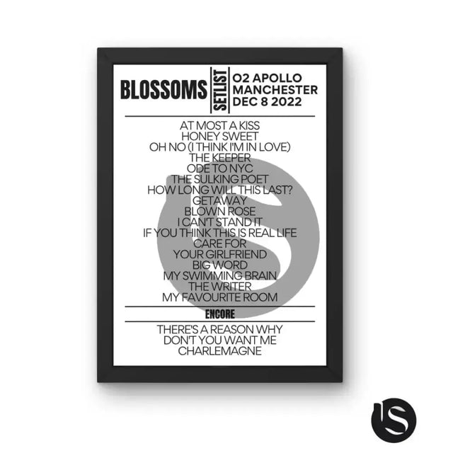 Blossoms Manchester Apollo December 2022 Setlist - Setlist