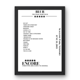 Blur Seaclose Park Newport 13 June 2015 Setlist Poster - Setlist