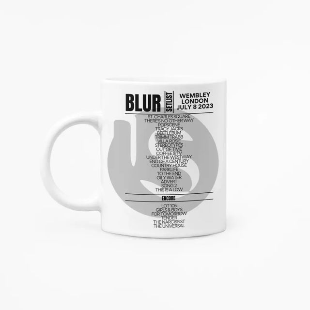 Blur Wembley July 8 2023 Setlist Mug - Setlist